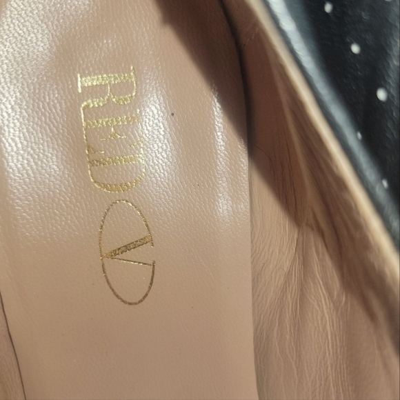 Red Valentino Women's Black Polka Dot Classic Lace Up Oxford Style Shoes 38 - Picture 4 of 7